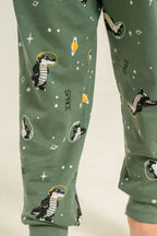 Rolypoly Erkek Çocuk Space Yeşil Uzun Kol Pijama Takım RP3888-C-V1