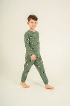 Rolypoly Erkek Çocuk Space Yeşil Uzun Kol Pijama Takım RP3888-C-V1