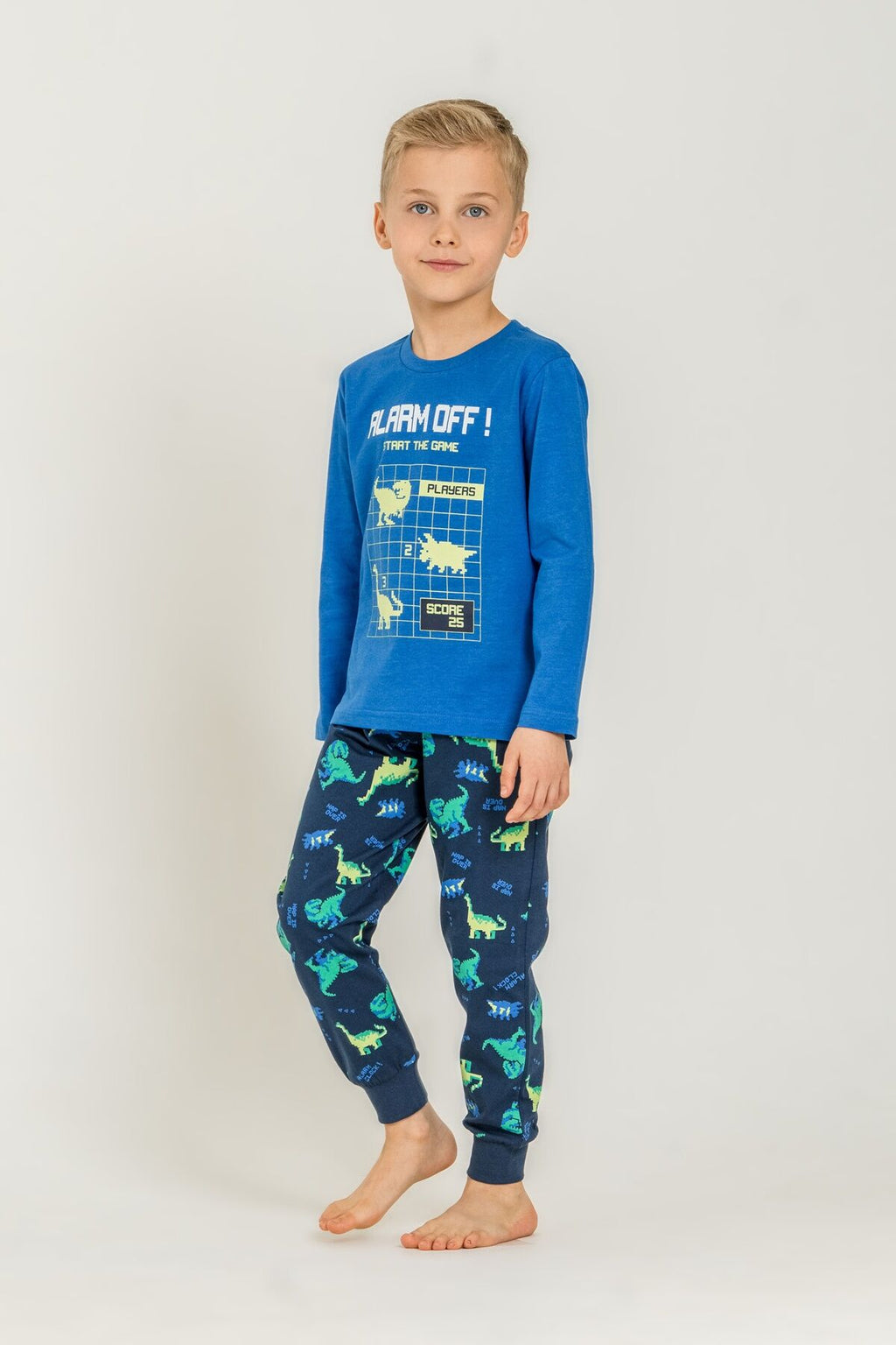Rolypoly Erkek Çocuk Start The Game Mavi Uzun Kol Pijama Takım RP3860-C-V1