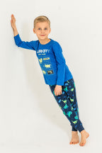 Rolypoly Erkek Çocuk Start The Game Mavi Uzun Kol Pijama Takım RP3860-C-V1