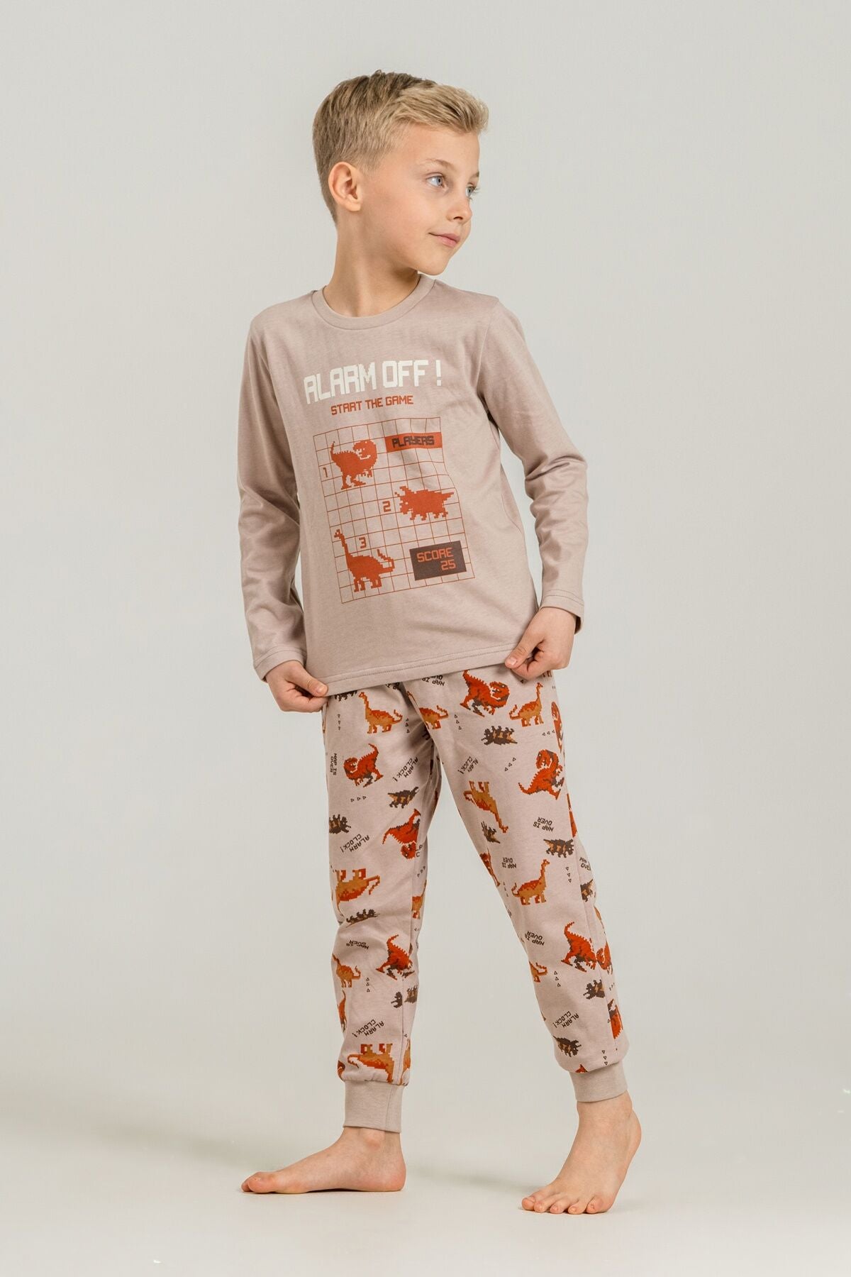Rolypoly Erkek Çocuk Start The Game Sarı Uzun Kol Pijama Takım RP3860-C-V2 Ürün ana görseli