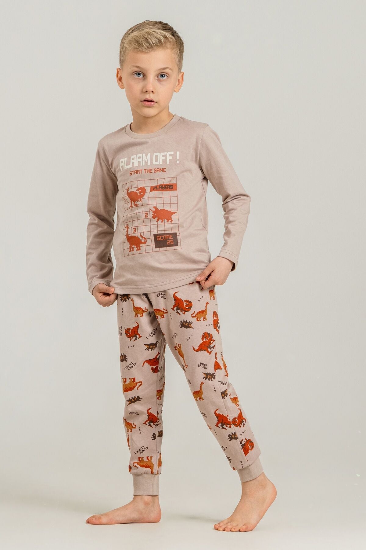 Rolypoly Erkek Çocuk Start The Game Sarı Uzun Kol Pijama Takım RP3860-C-V2