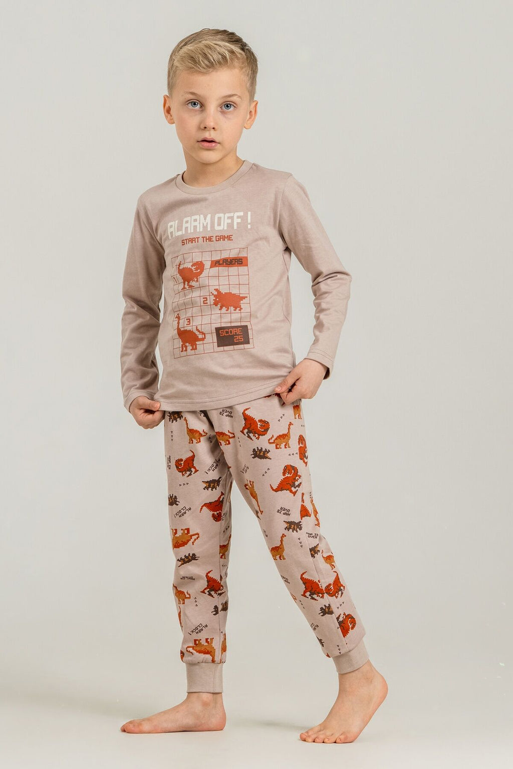 Rolypoly Erkek Çocuk Start The Game Sarı Uzun Kol Pijama Takım RP3860-C-V2