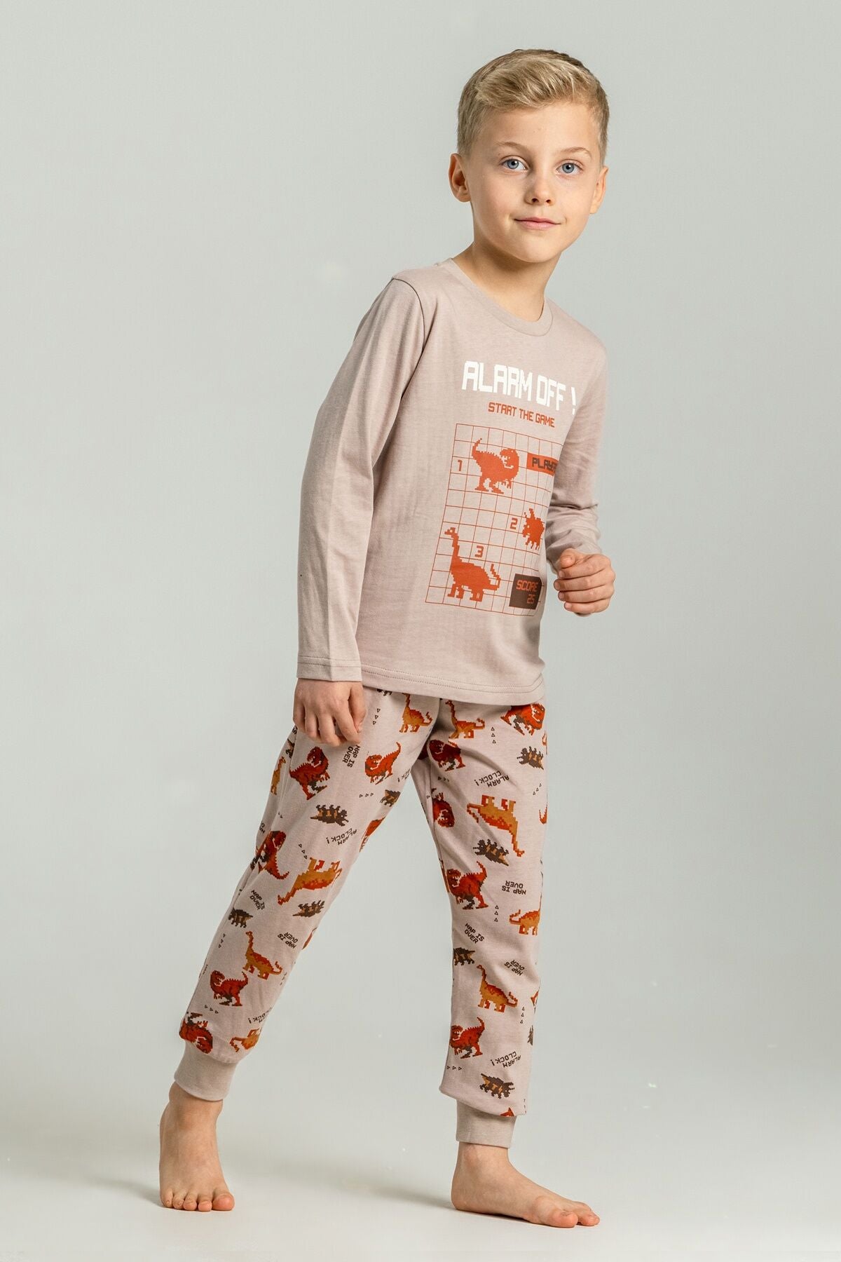 Rolypoly Erkek Çocuk Start The Game Sarı Uzun Kol Pijama Takım RP3860-C-V2 Ürün ikincil görseli