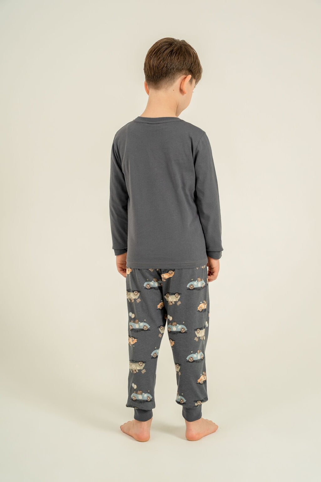 Rolypoly Erkek Çocuk The Best One Gri Uzun Kol Pijama Takım RP3874-C-V2