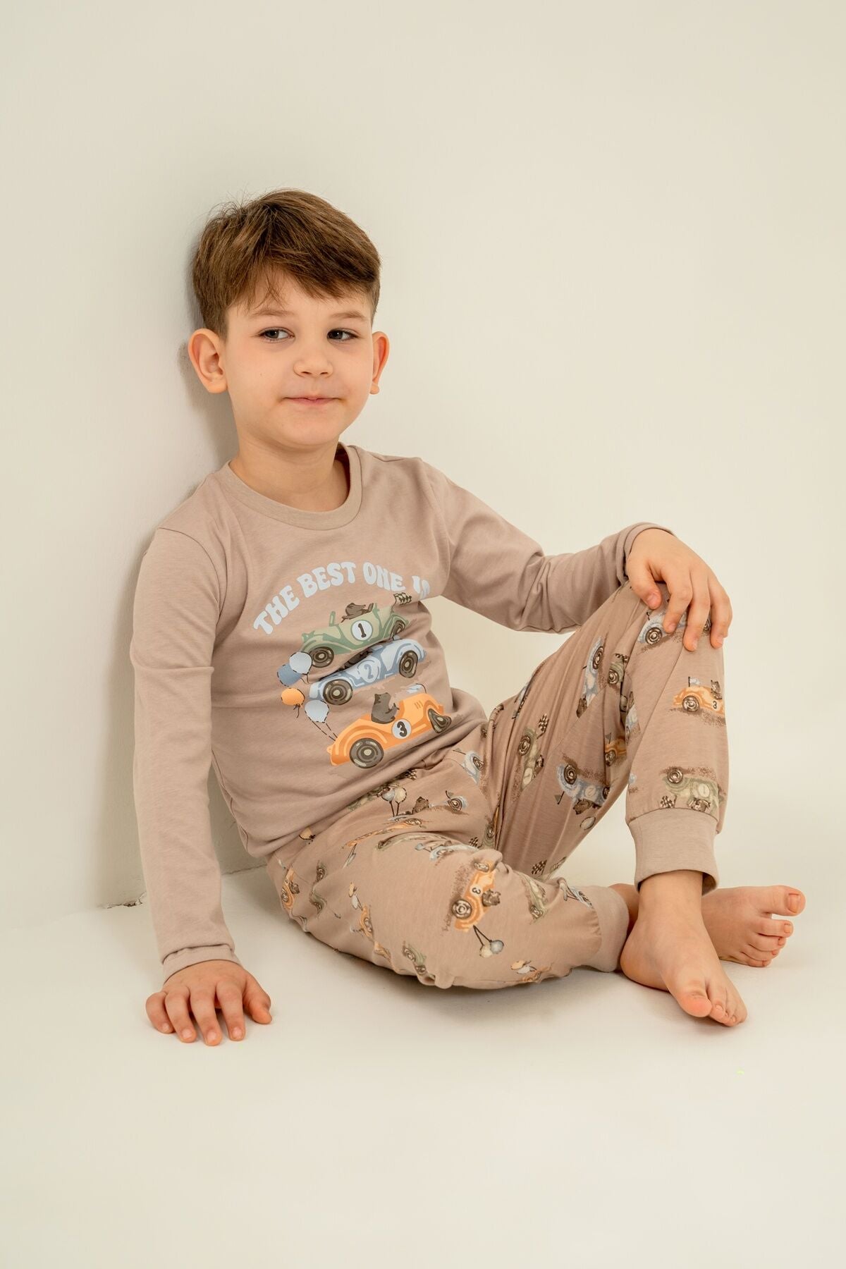 Rolypoly Erkek Çocuk The Best One Sarı Uzun Kol Pijama Takım RP3874-C-V1