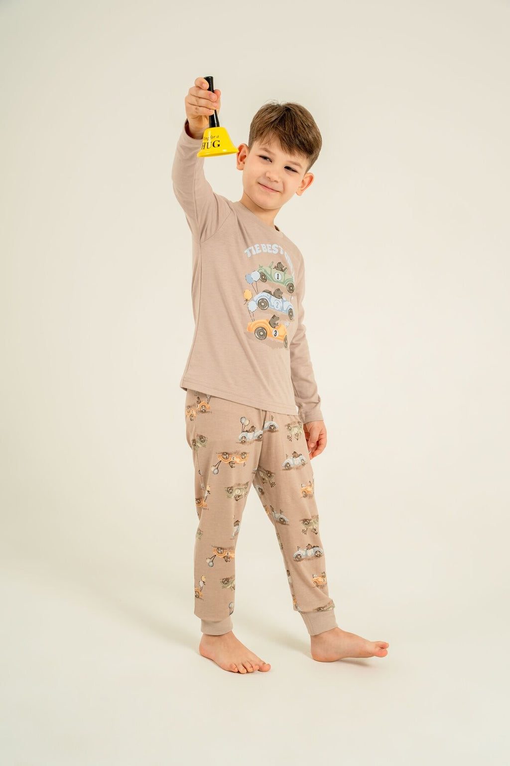 Rolypoly Erkek Çocuk The Best One Sarı Uzun Kol Pijama Takım RP3874-C-V1