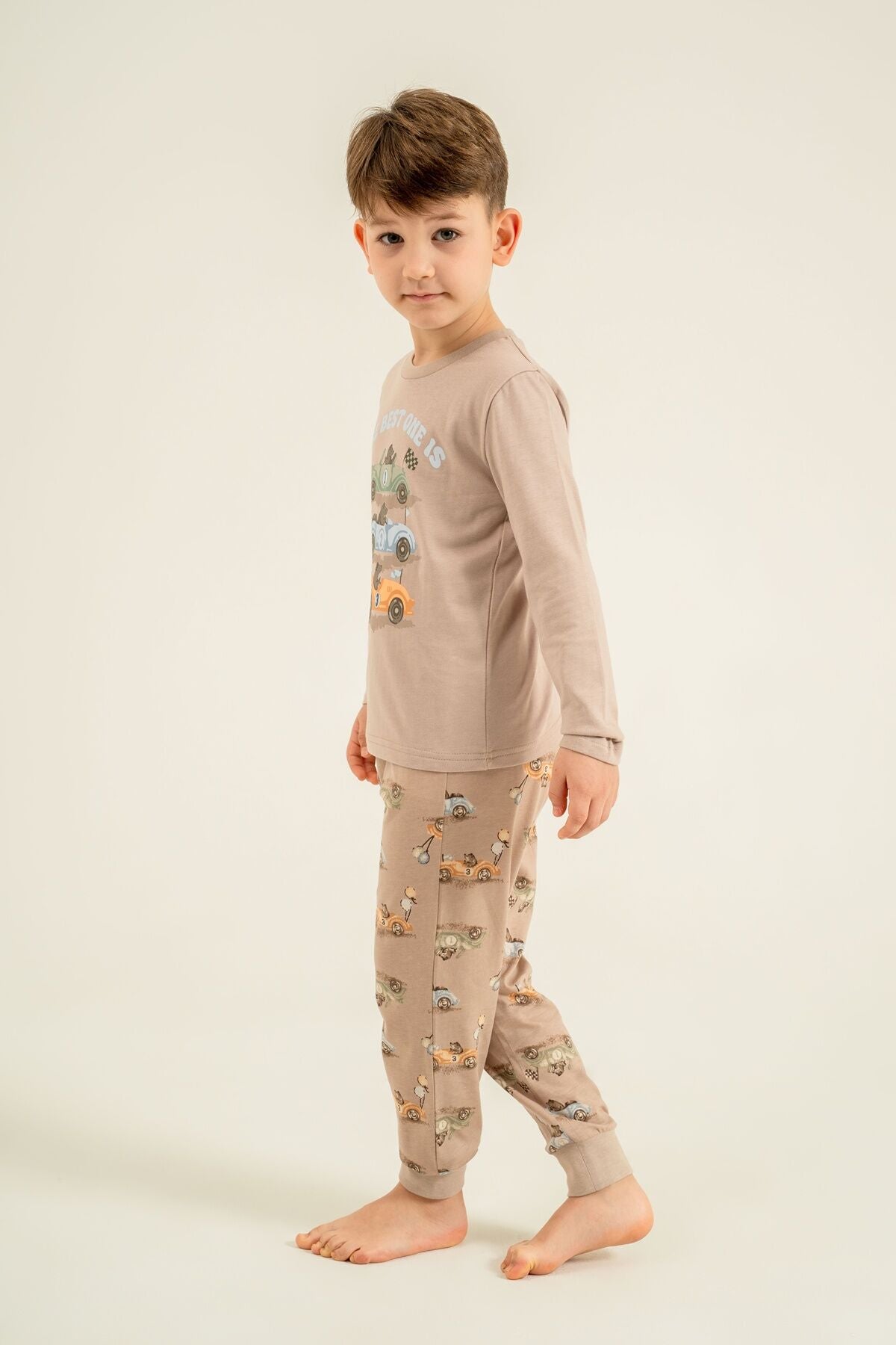 Rolypoly Erkek Çocuk The Best One Sarı Uzun Kol Pijama Takım RP3874-C-V1