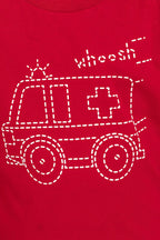 Rolypoly Erkek Çocuk Whoosh Ambulance Kırmızı Uzun Kol Pijama Takım RP3871-C-V1