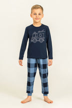 Rolypoly Erkek Çocuk Whoosh Ambulance Lacivert Uzun Kol Pijama Takım RP3871-C-V2