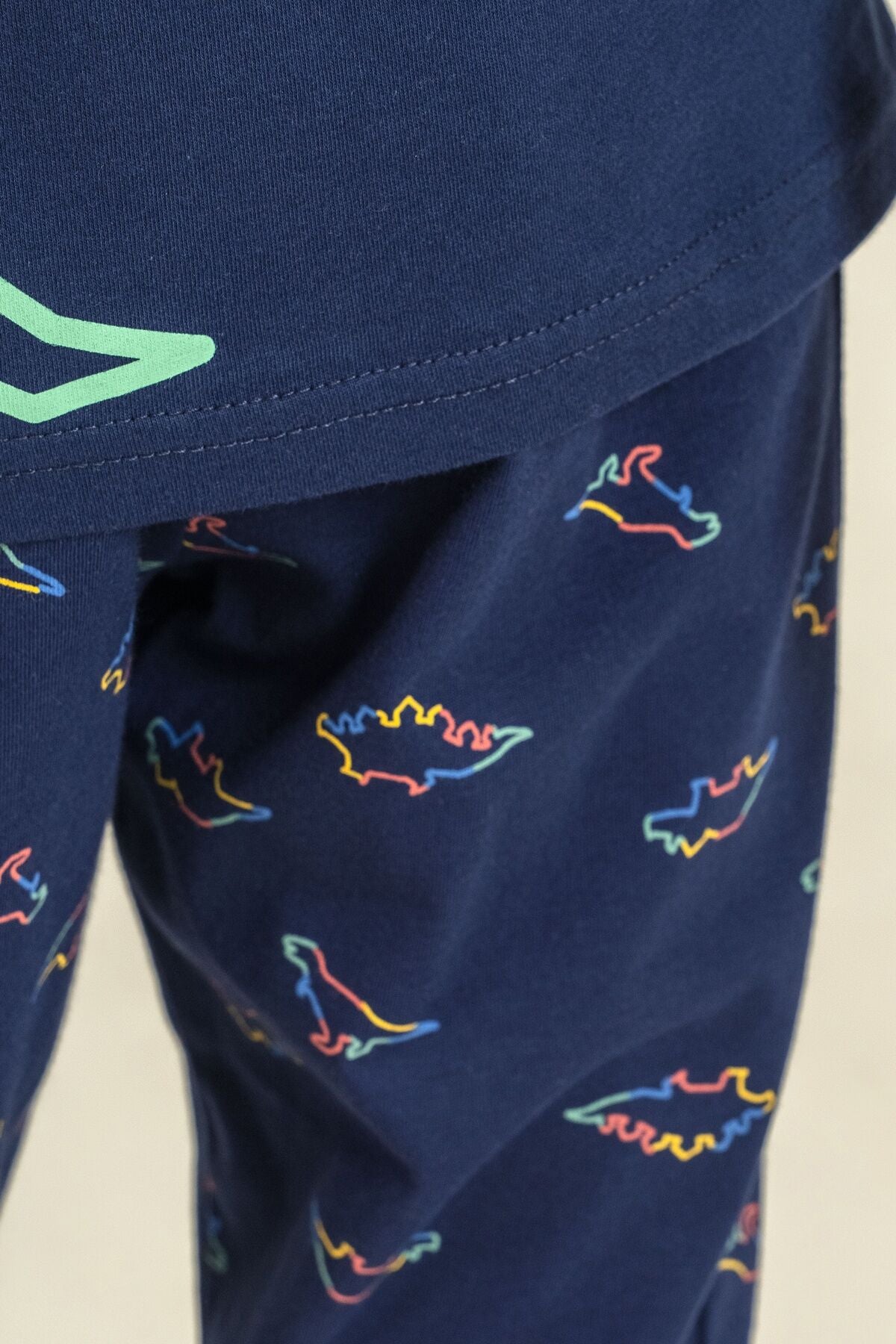 Rolypoly Erkek Çocuk Wildlife Lacivert Uzun Kol Pijama Takım RP3866-C-V1