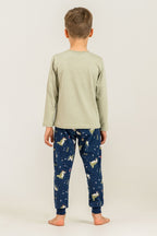 Rolypoly Erkek Çocuk Yeşil Space Adventure Uzun Kol Pijama Takım RP3863-C-V1