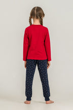 Rolypoly Ho Ho Ho Deer Anne Kız Kırmızı Uzun Kol Pijama Takım RP3934-A-V1
