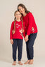 Rolypoly Ho Ho Ho Deer Anne Kız Kırmızı Uzun Kol Pijama Takım RP3934-A-V1