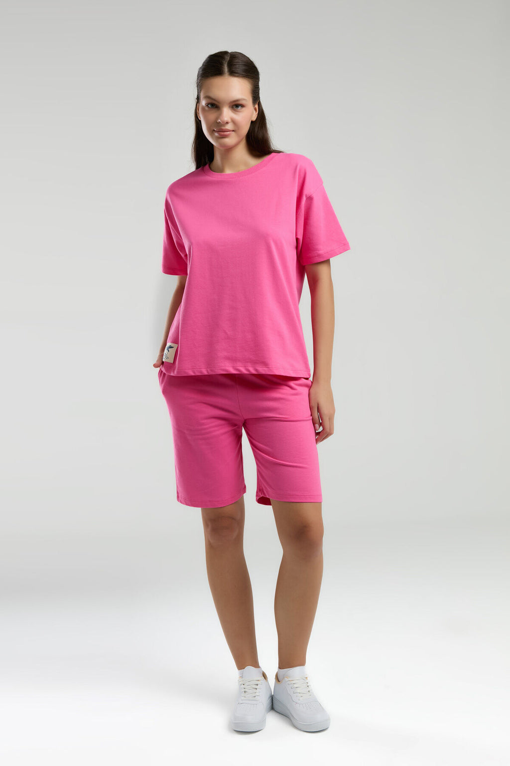 Rolypoly Kadın Yazlık Regular Fit Pembe Bermuda RP3592-S-V2
