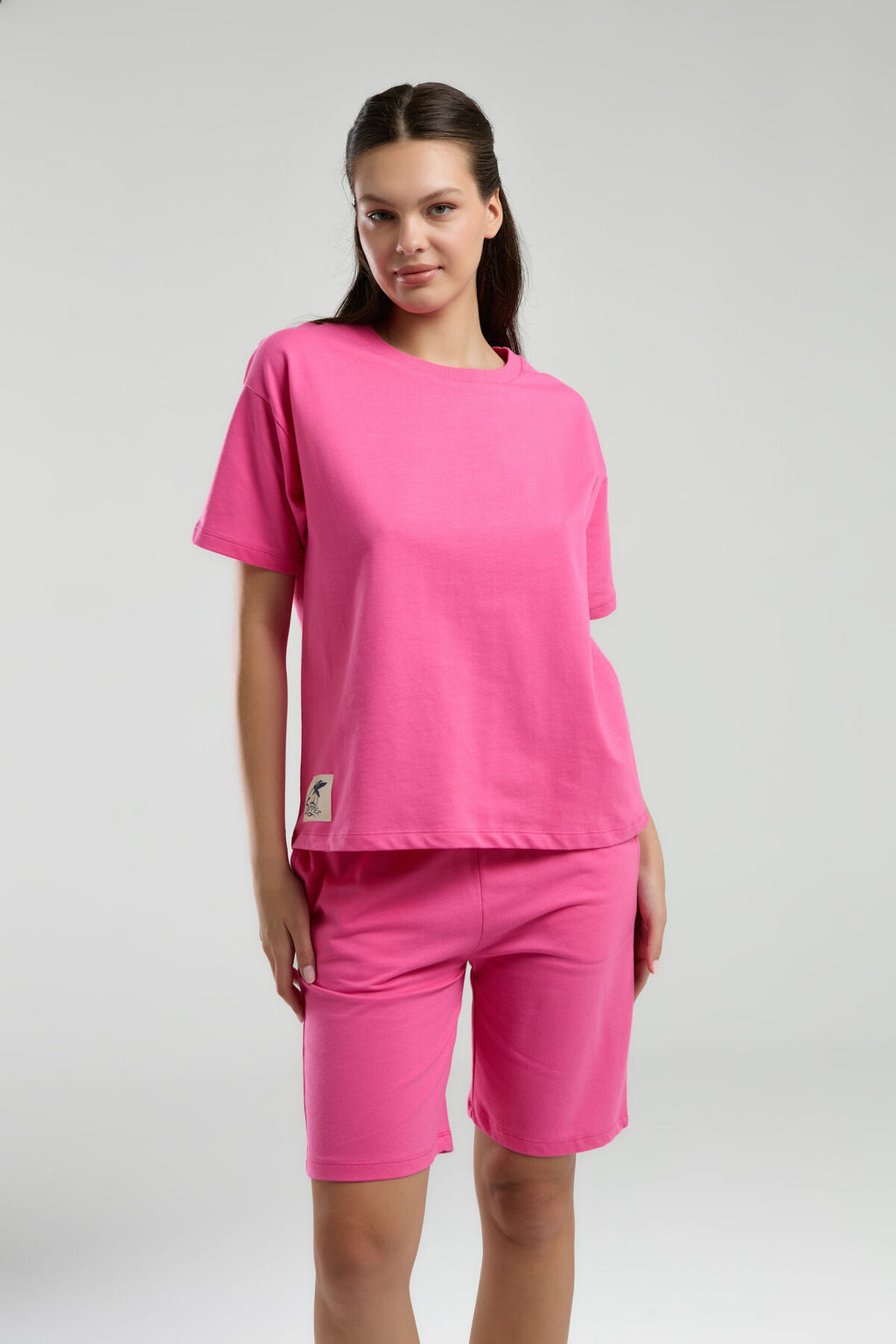 Rolypoly Kadın Yazlık Regular Fit Pembe Bermuda RP3592-S-V2