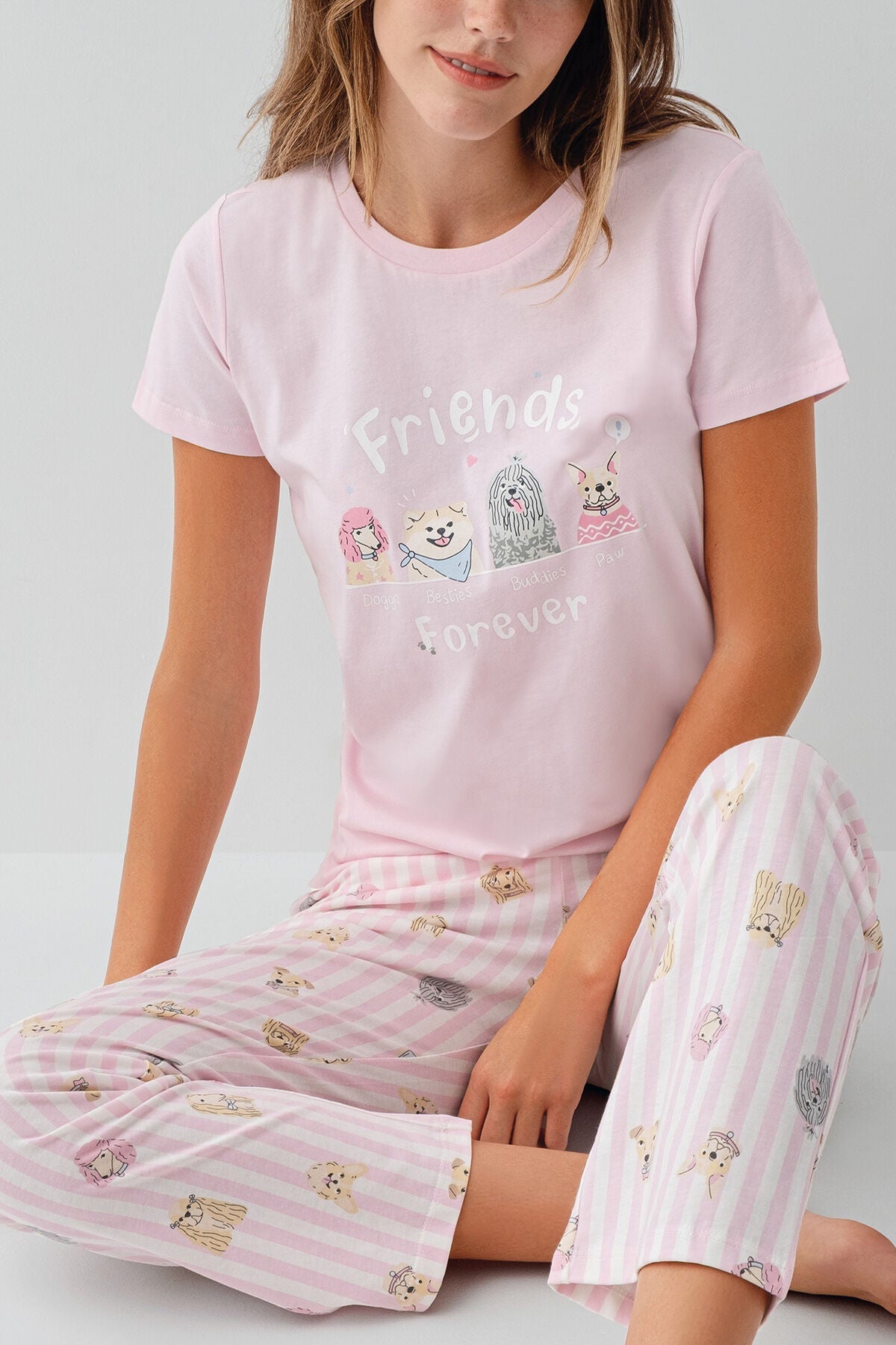 Rolypoly Kadın Pembe Pijama Takım