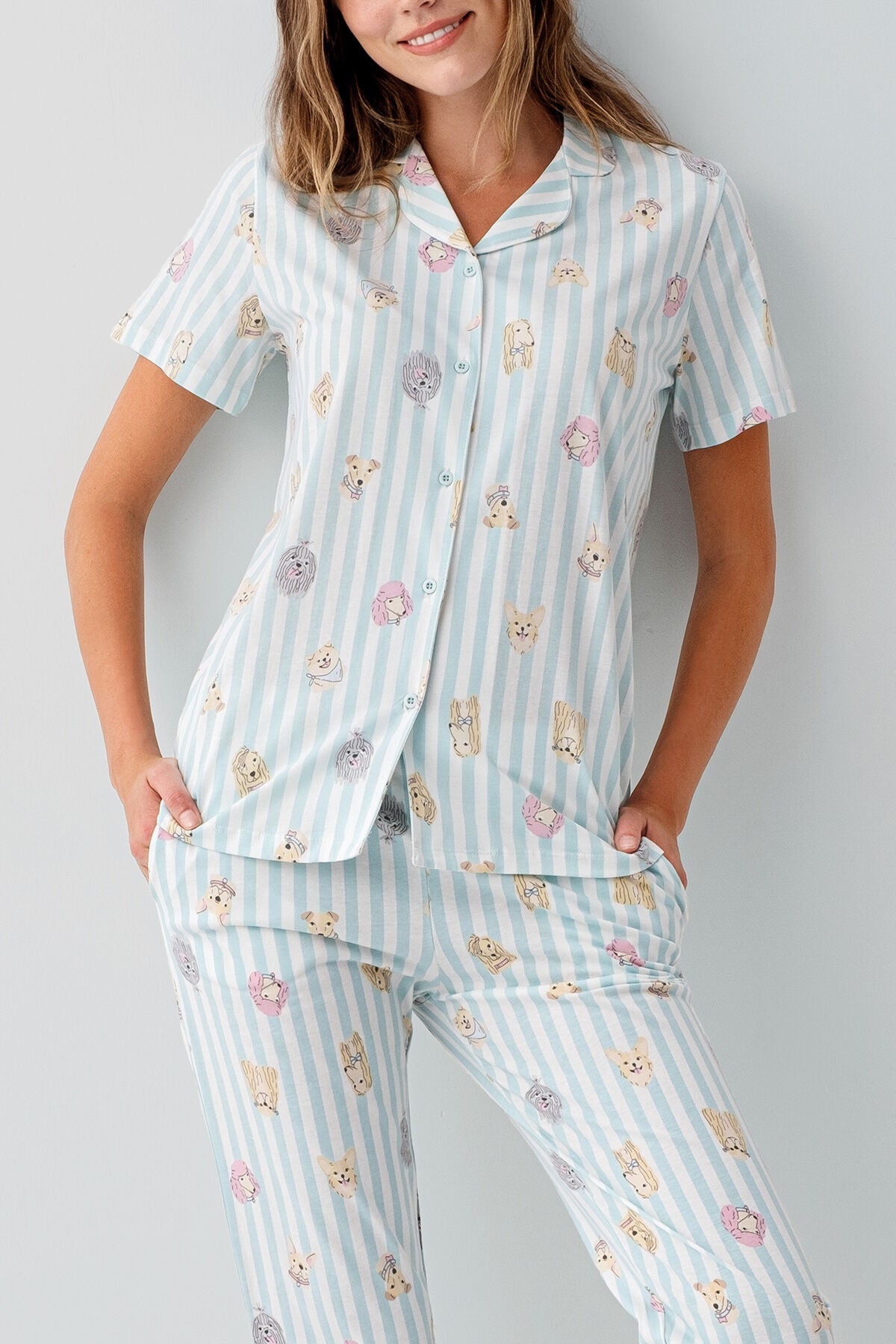 Rolypoly Kadın Yeşil Gömlek Pijama
