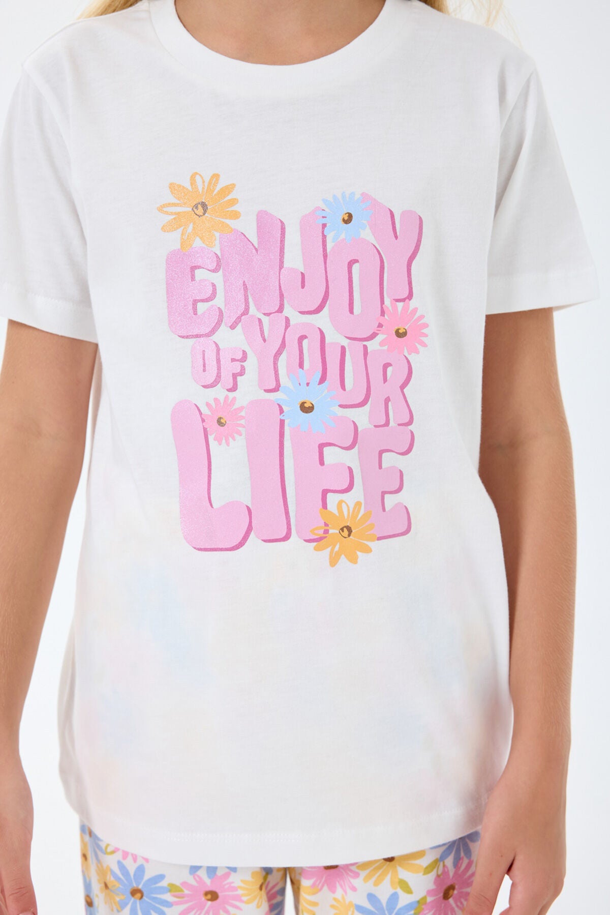 Rolypoly Kız Çocuk Beyaz Pijama Takım
