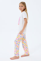 Rolypoly Kız Çocuk Beyaz Pijama Takım