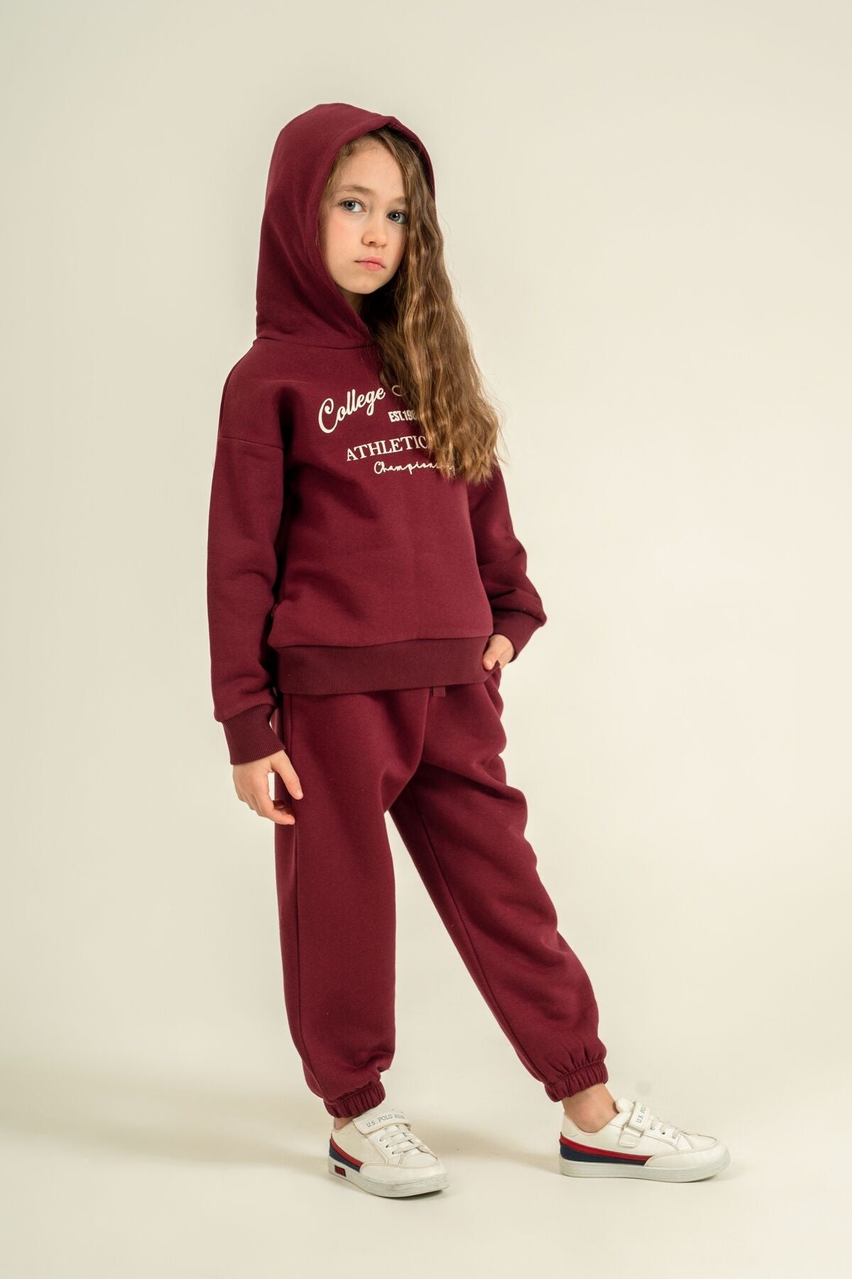 Rolypoly Kız Çocuk College League Mor Eşofman Takımı RP3925-C-V2