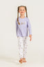 Rolypoly Kız Çocuk Cool Bear Mor Uzun Kol Pijama Takım RP3912-C-V2