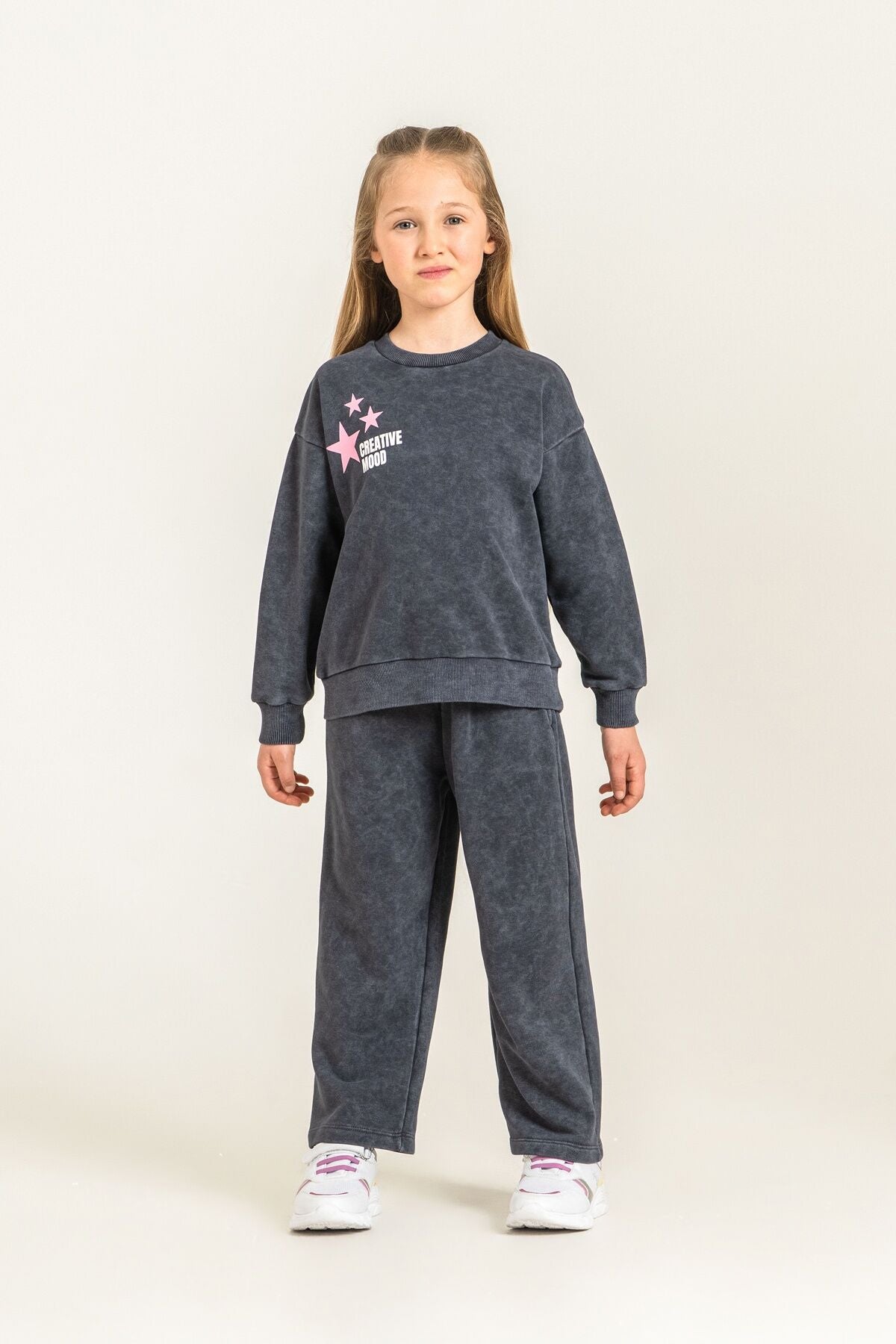 Rolypoly Kız Çocuk Creative Mood Antrasit Eşofman Takımı RP3927-C-V1