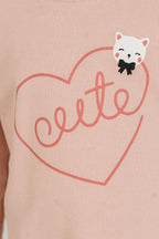Rolypoly Kız Çocuk Cute Kitten Turuncu Tayt Takım RP3900-C-V1