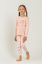 Rolypoly Kız Çocuk Cute Kitten Turuncu Tayt Takım RP3900-C-V1