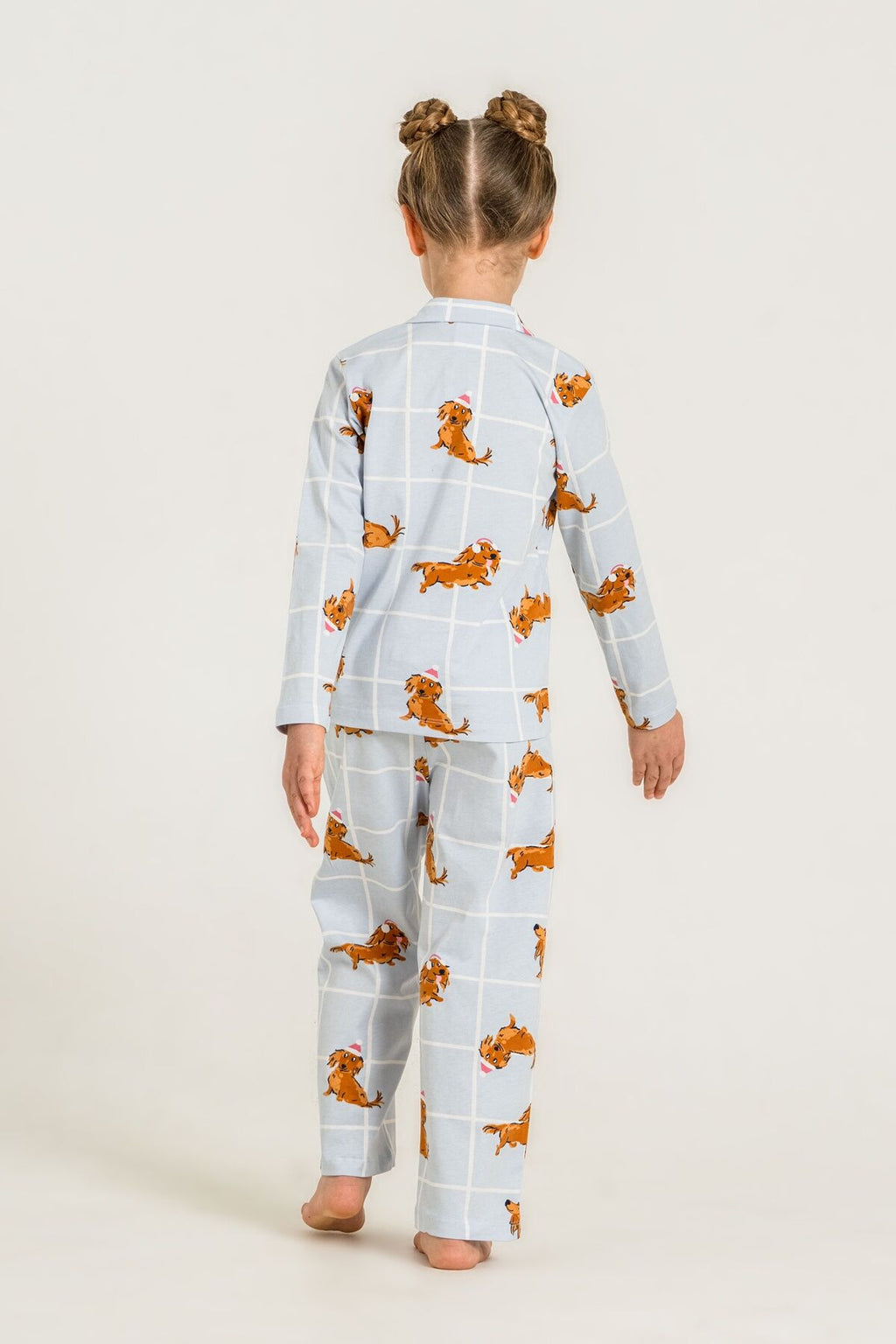 Rolypoly Kız Çocuk Cute Puppy Mavi Gömlek Pijama Takımı RP3908-C-V2
