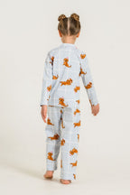 Rolypoly Kız Çocuk Cute Puppy Mavi Gömlek Pijama Takımı RP3908-C-V2