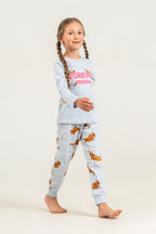Rolypoly Kız Çocuk Forever Friends Mavi Uzun Kol Pijama Takım RP3907-C-V2