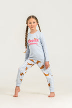 Rolypoly Kız Çocuk Forever Friends Mavi Uzun Kol Pijama Takım RP3907-C-V2