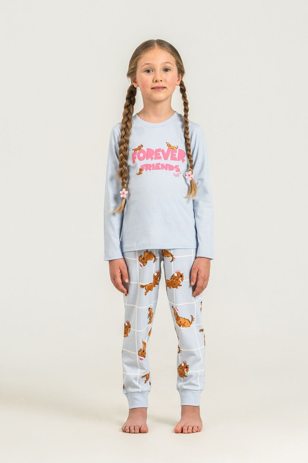 Rolypoly Kız Çocuk Forever Friends Mavi Uzun Kol Pijama Takım RP3907-C-V2