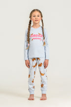 Rolypoly Kız Çocuk Forever Friends Mavi Uzun Kol Pijama Takım RP3907-C-V2