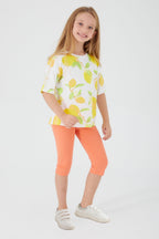 Lemon Krem Kız Çocuk Kapri Takım