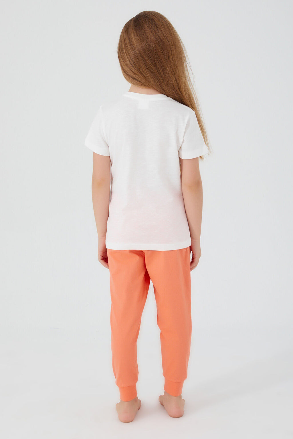 Think Happy Be Happy Krem Kız Çocuk Kısa Kol Pijama Takım
