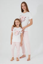 Teddy Bears Beyaz Kız Çocuk Kısa Kol Pijama Takım