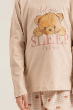 Rolypoly Kız Çocuk Let Me Sleep Please Pembe Uzun Kol Pijama Takım RP3915-C-V1