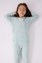 Kız Çocuk Mavi Uzun Kol Pijama Takım