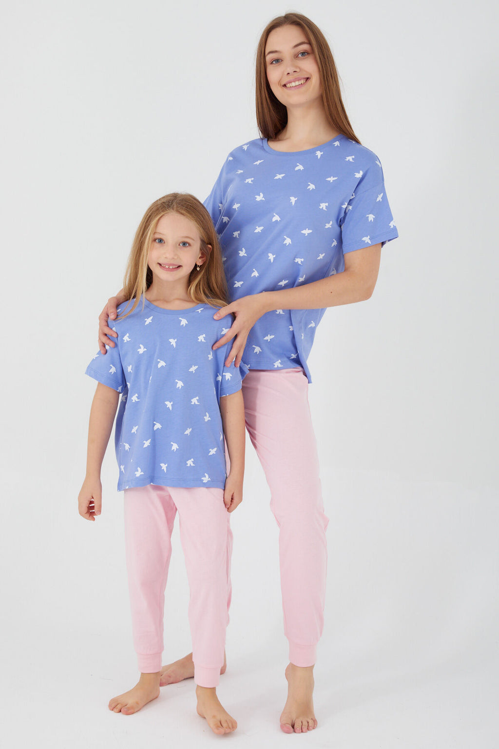 Birds Lavanta Kız Çocuk Kısa Kol Pijama Takım