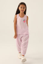 Kız Çocuk Mor Kısa Kol Pijama Takım