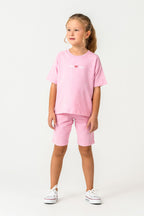 Rolypoly Kız Çocuk Pembe Bermuda Takım