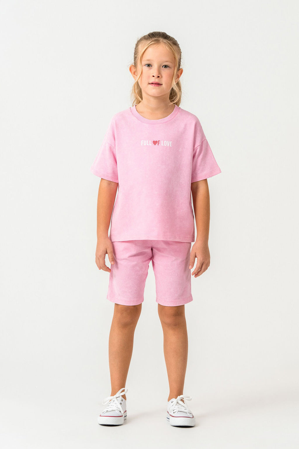 Rolypoly Kız Çocuk Pembe Bermuda Takım