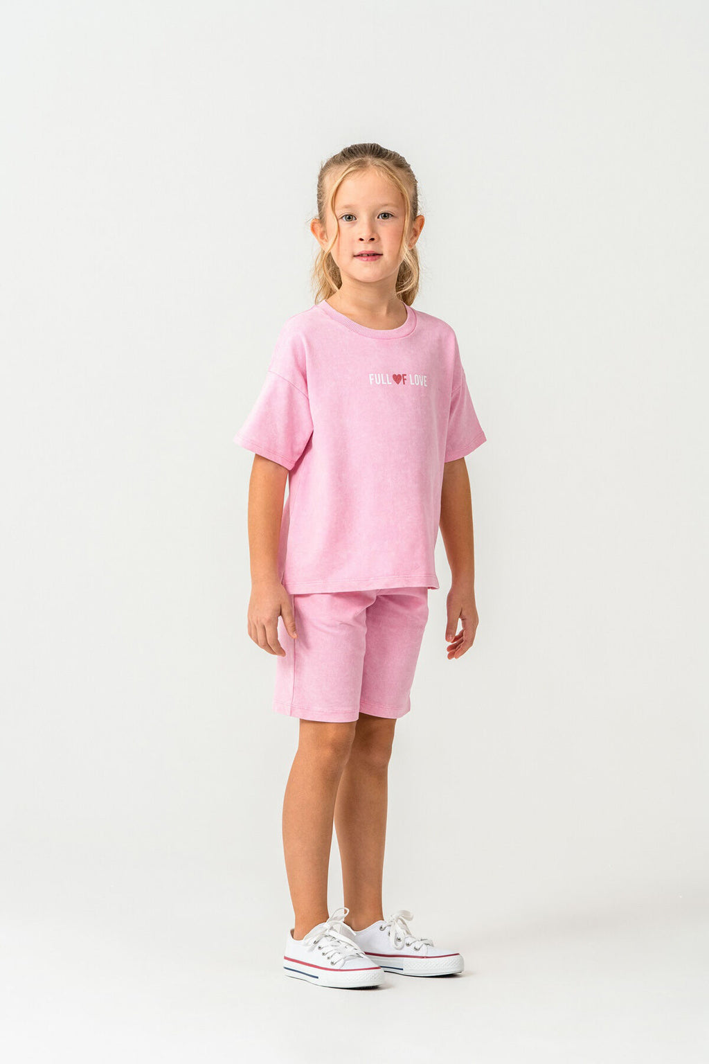 Rolypoly Kız Çocuk Pembe Bermuda Takım