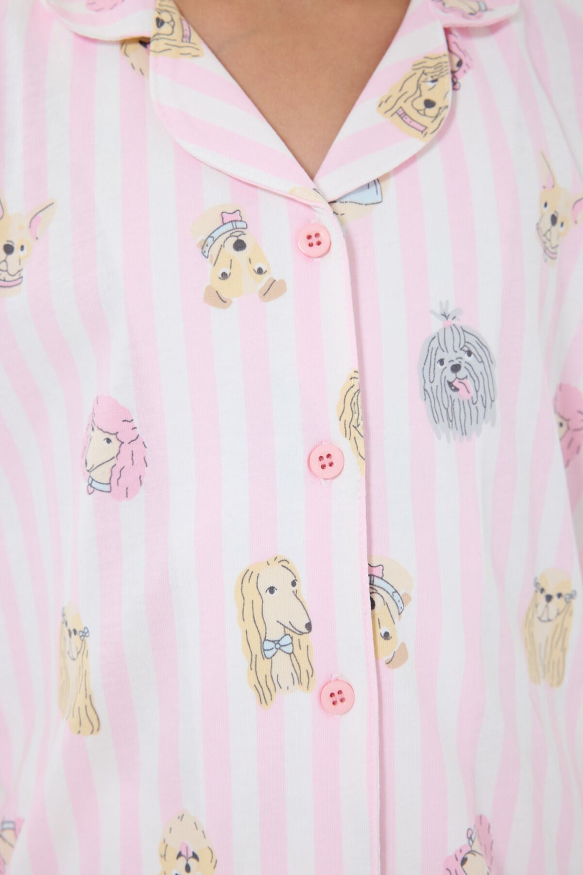 Rolypoly Kız Çocuk Pembe Gömlek Pijama
