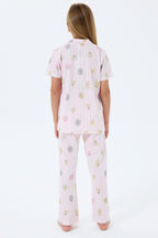 Rolypoly Kız Çocuk Pembe Gömlek Pijama Takım