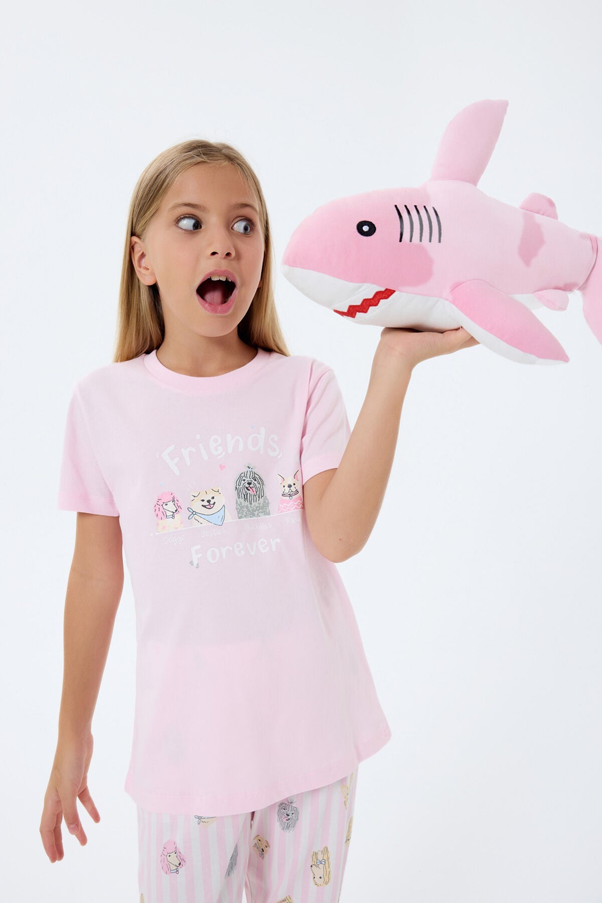 Rolypoly Kız Çocuk Pembe Pijama Takım