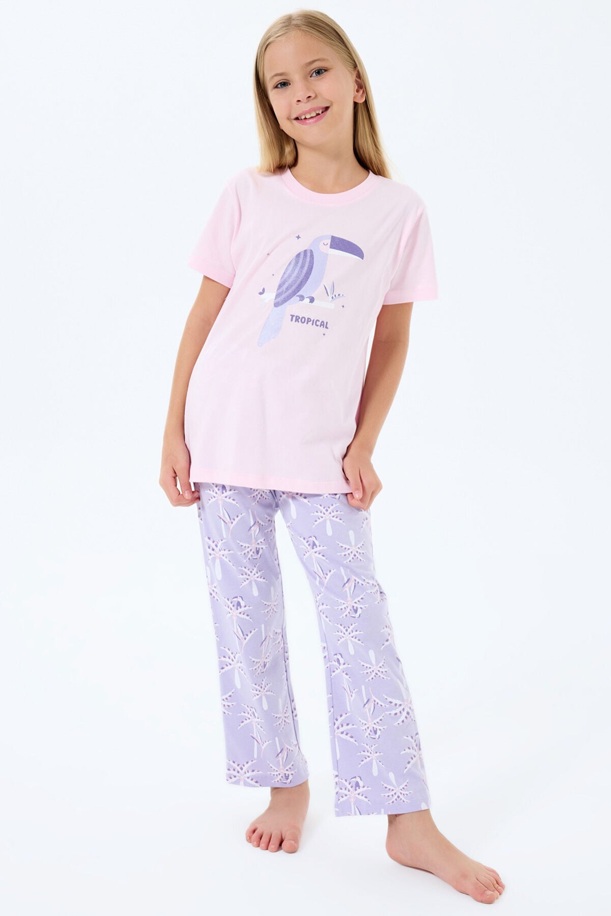 Rolypoly Kız Çocuk Pembe Pijama Takım