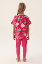 Kız Çocuk Pembe Pijama Takımı